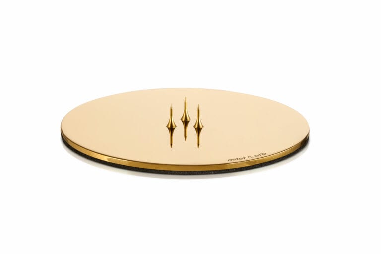 Copper & Plush-Classic Candle Plate - Shiny Gold