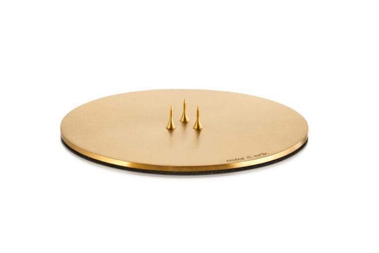 Copper & Plush-Classic Candle Plate - Matt Gold