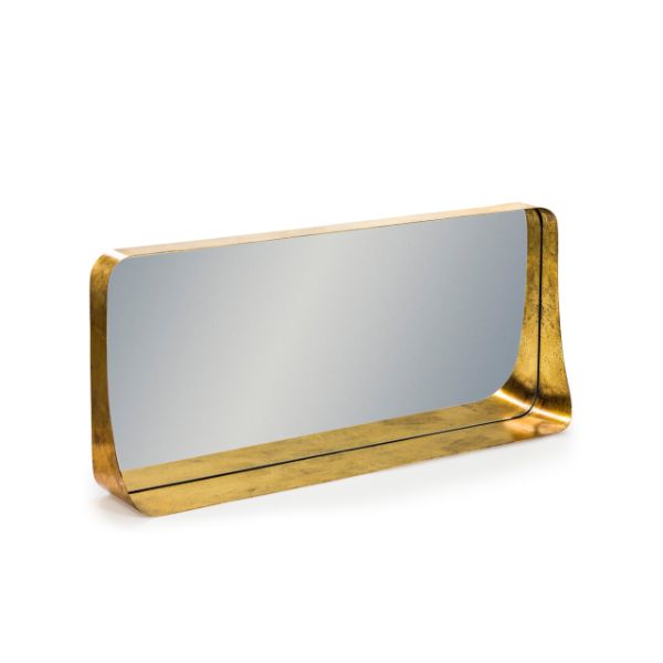 Copper & Plush-Shelf Wall Mirror