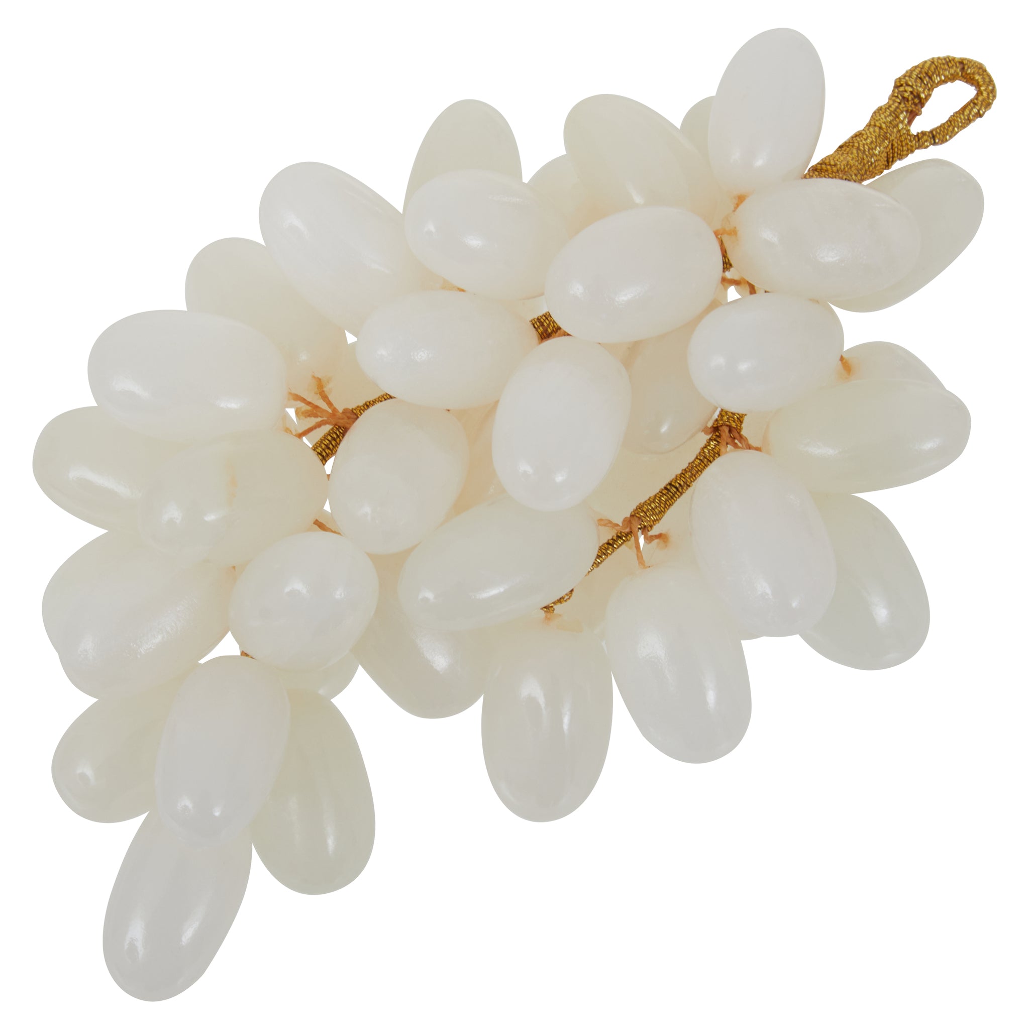 Copper & Plush-Oleena White Onyx Decorative Grapes
