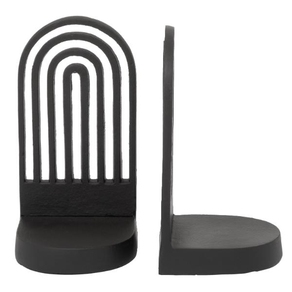 Copper & Plush-Rubi Set Of 2 Black Bookends