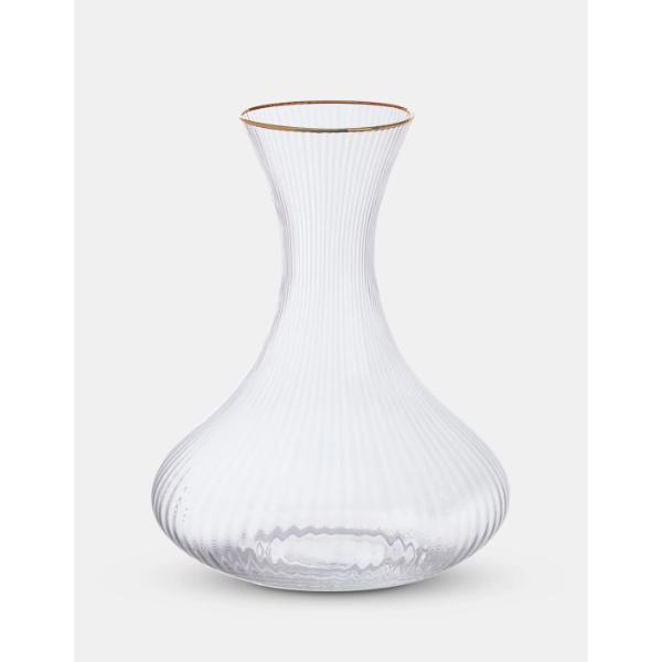 Copper & Plush-Wine Decanter with Gold Rim