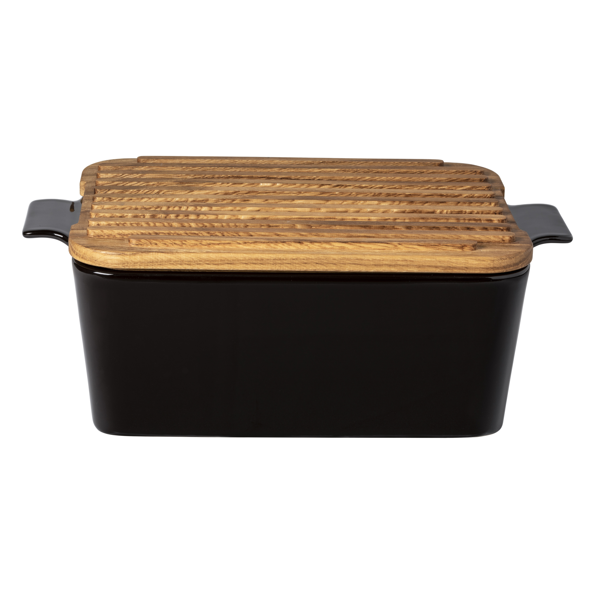Casafina-Rect. bread box w/ oak wood 40
