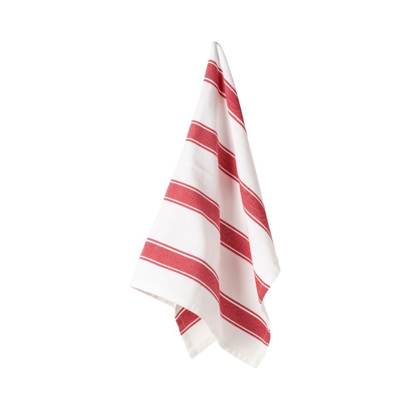 Casafina-Kitchen towel Stripes (Classic Red, set of 2)