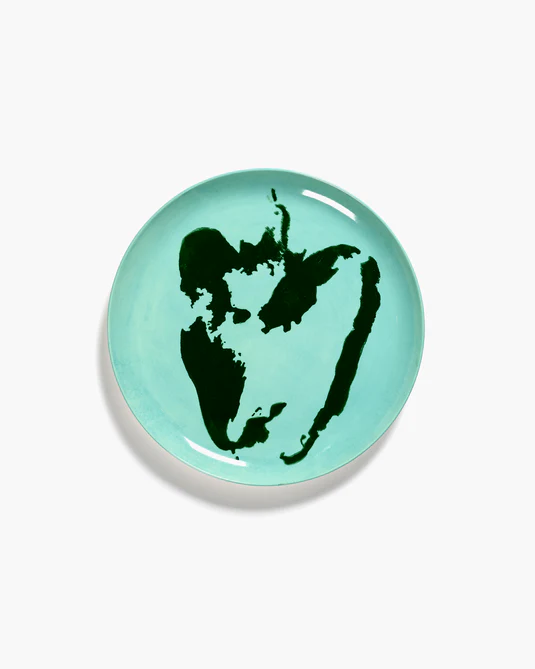 Eclecticist-Dinner plate azure - green pepper Feast