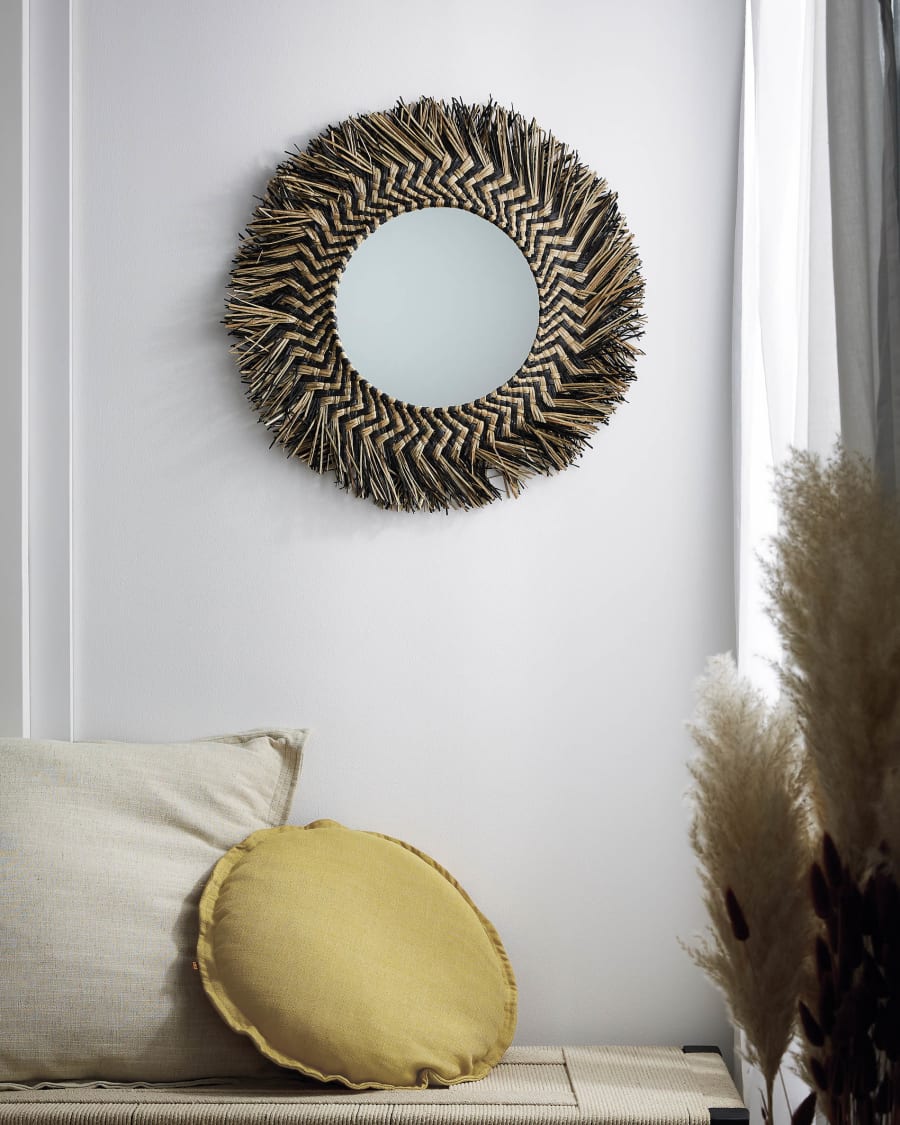 Form-Takashi natural fibre mirror