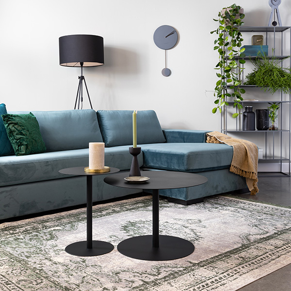 Form-Snow Side Table - Round Black