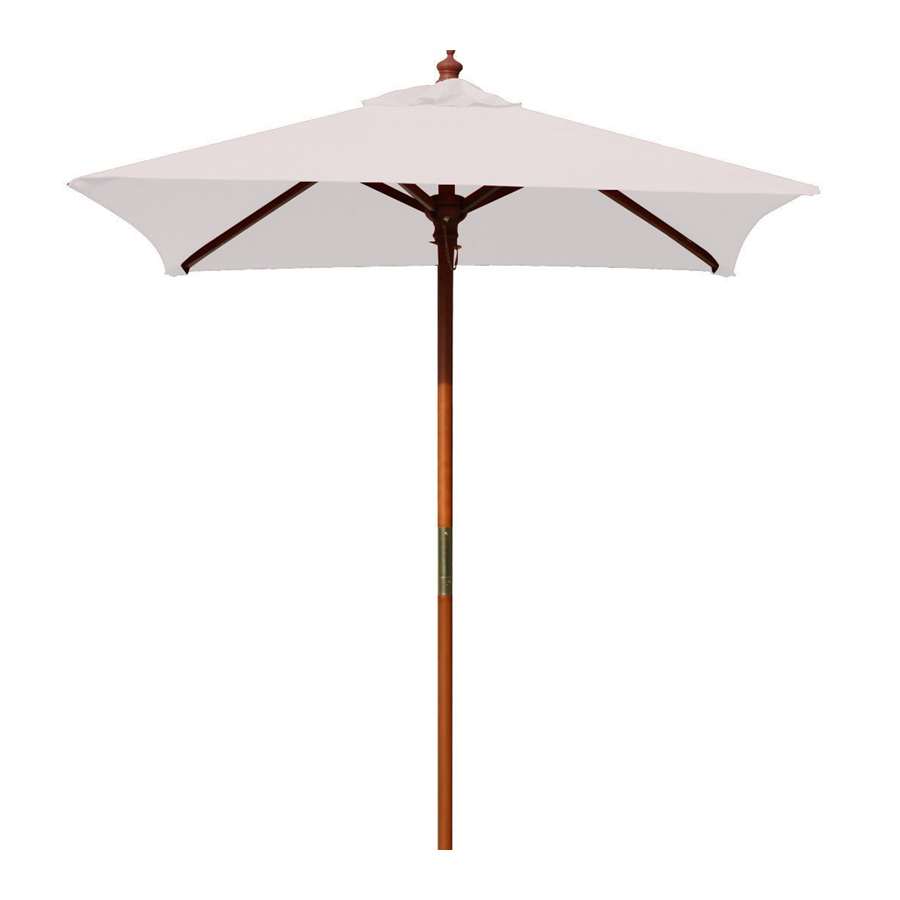 Hometrends-Wooden 2x2m Natural Umbrella