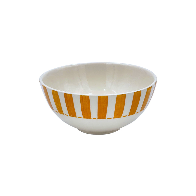 Villa Bologna Pottery-Small Bowl in Yellow, Stripes