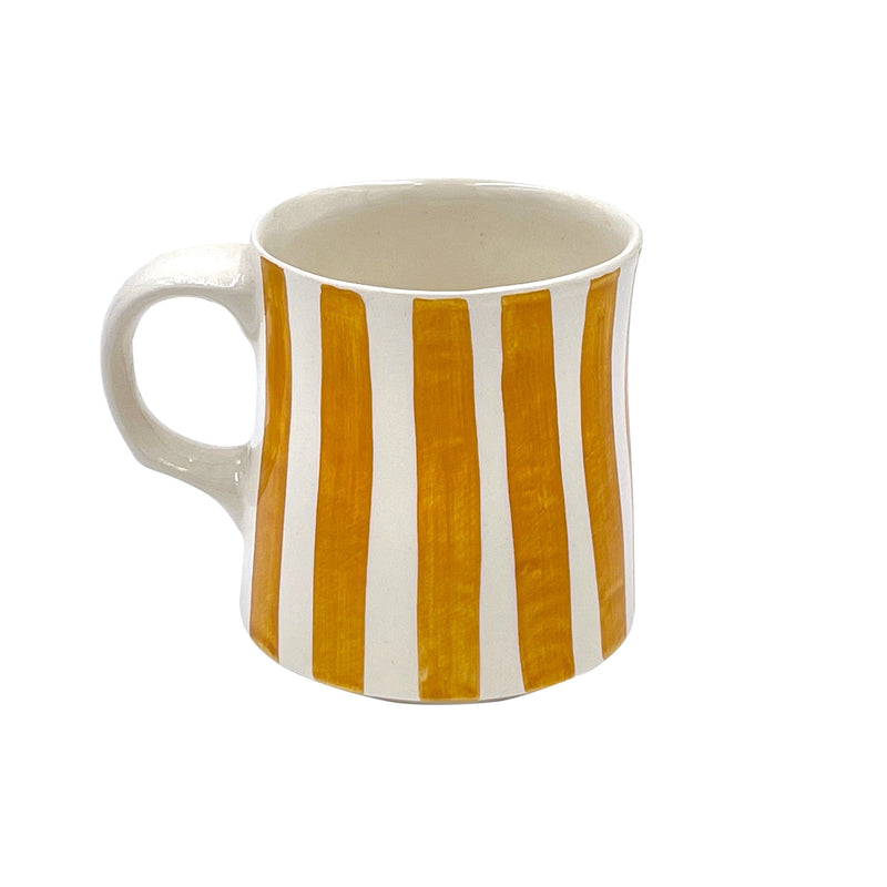Villa Bologna Pottery-Mug in Yellow, Stripes