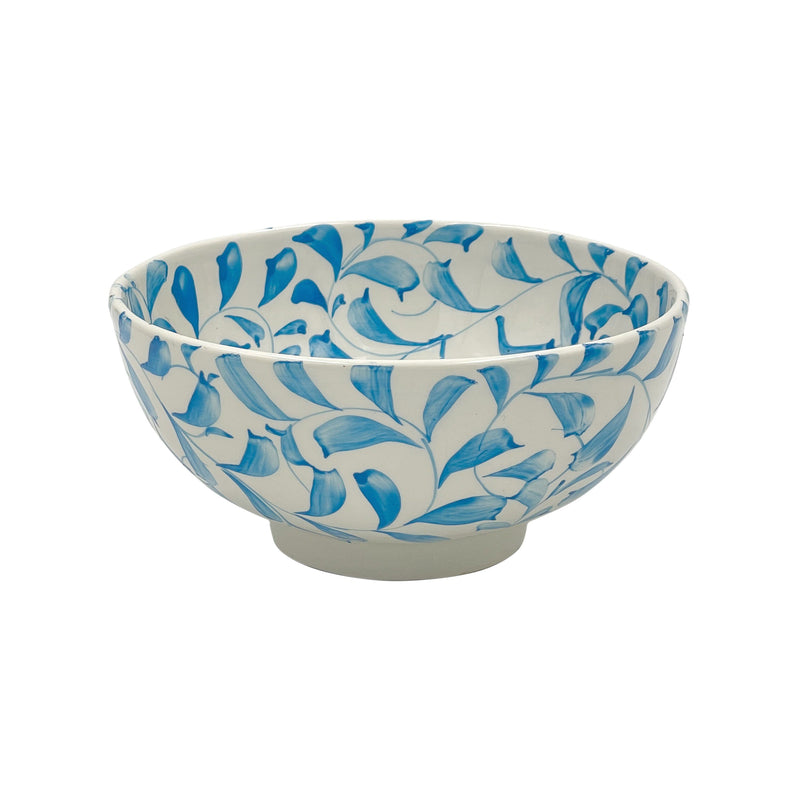 Villa Bologna Pottery-Medium Bowl in Light Blue, Scroll