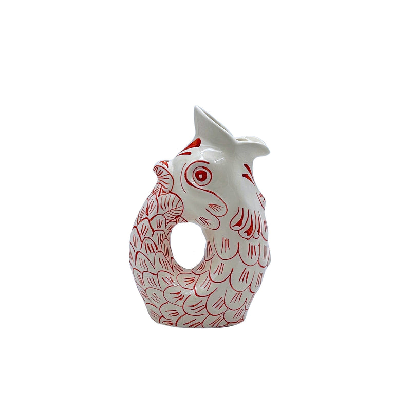 Villa Bologna Pottery-Glug Glug Jug in Red, Small