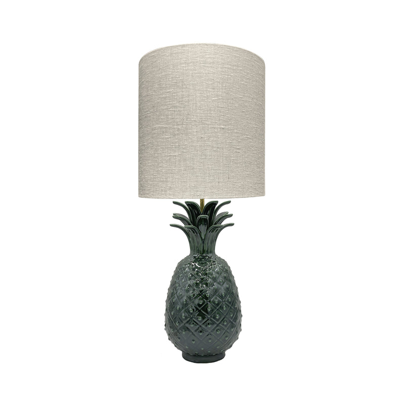 Villa Bologna Pottery-Pineapple Lamp in Emerald Green