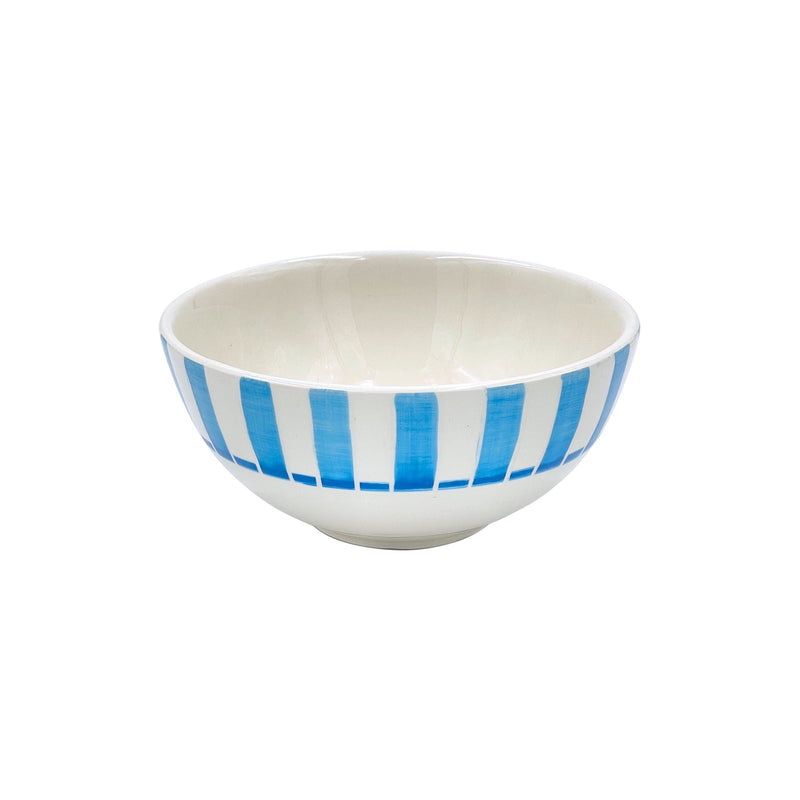 Villa Bologna Pottery-Small Bowl in Light Blue, Stripes