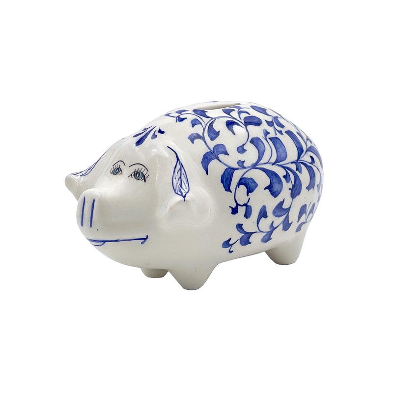 Villa Bologna Pottery-Piggy Bank in Blue