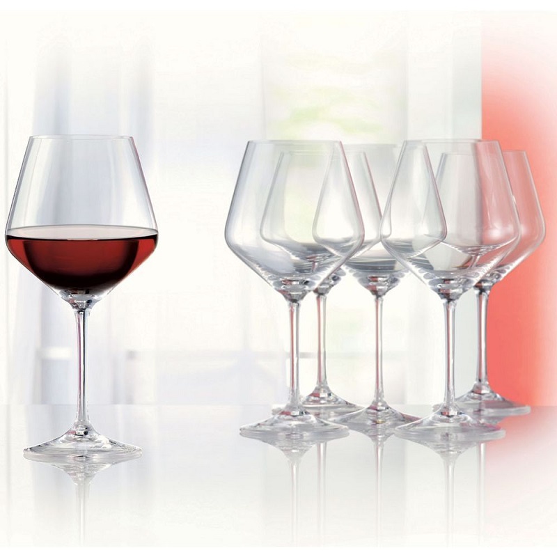 Vinci-Style Burgundy Glass (Set of 4)