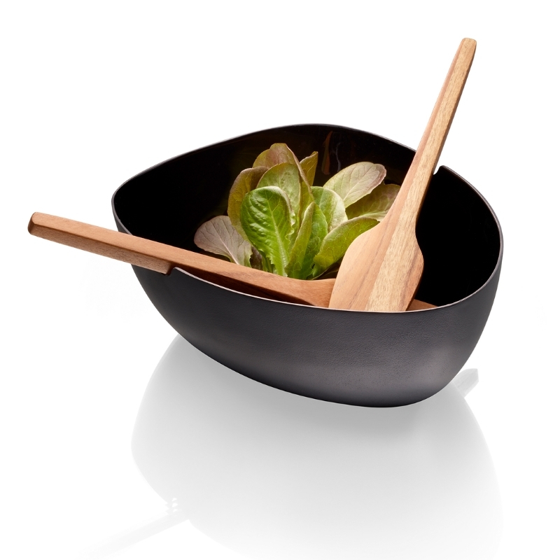 Vinci-Salad Bowl with Acacia Salad Servers